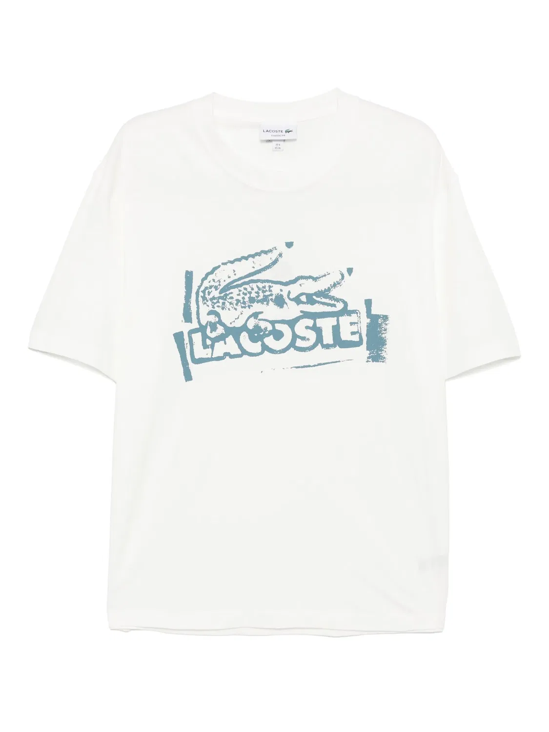 Футболка с принтом, белая Lacoste, белый