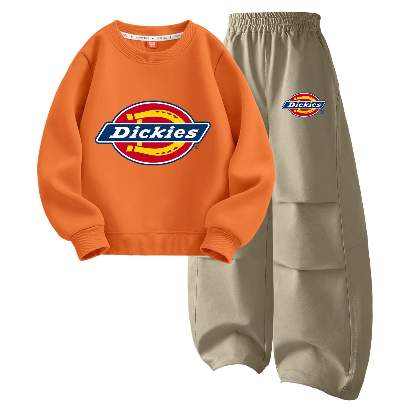 Детский комплект спортивной одежды с принтом Dickies, Burnt Orange
