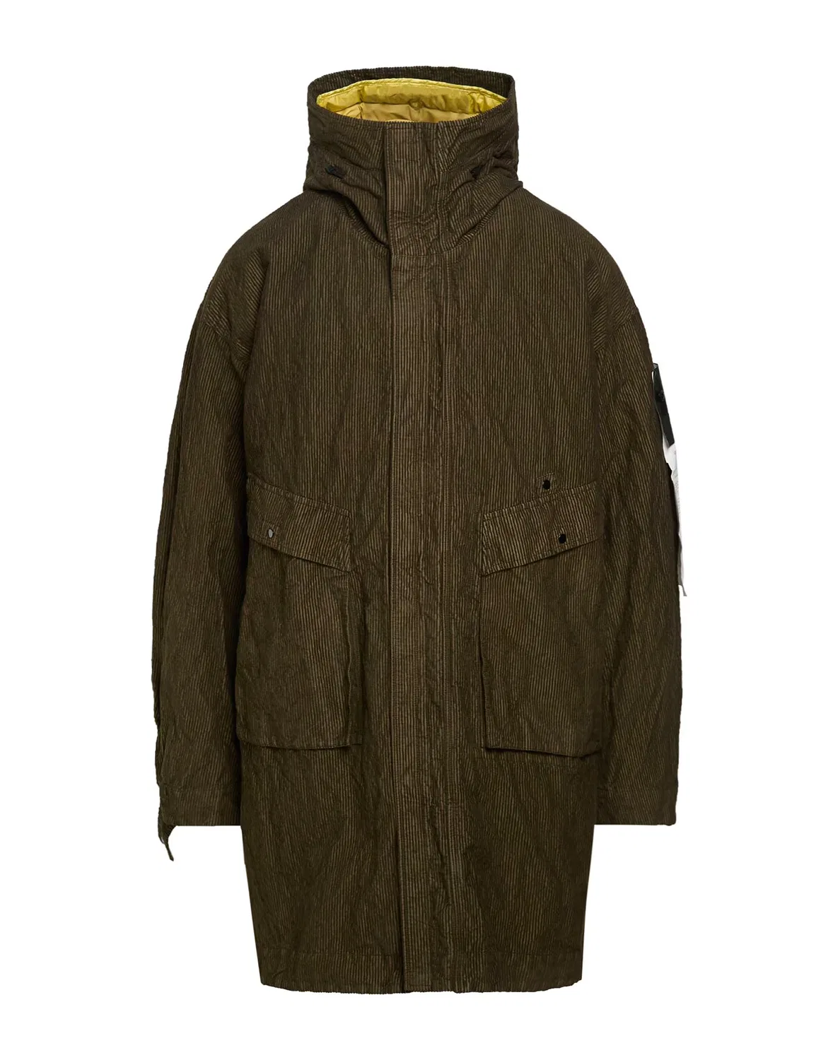 Мужское пальто-парка с капюшоном Stone Island, темно-зеленый