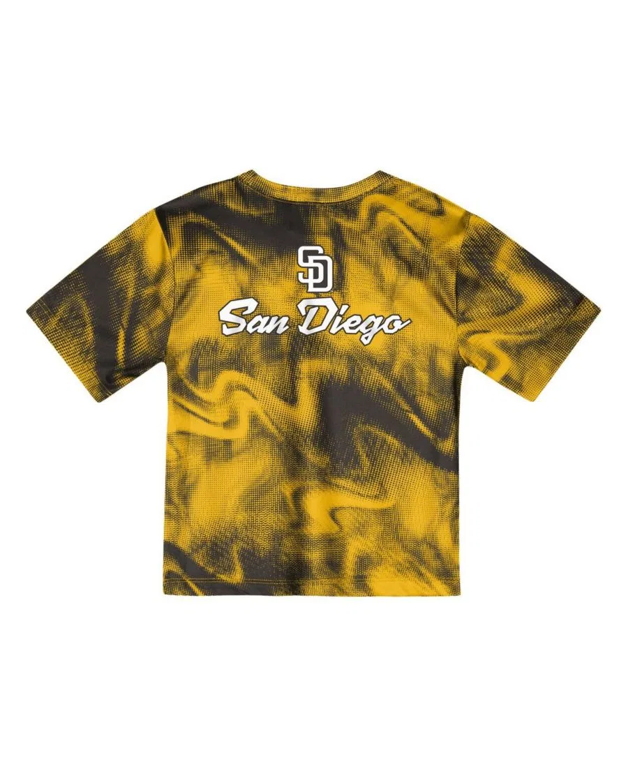 Комплект из футболки и шорт с принтом San Diego Padres Hitter Infielder Outerstuff, Gold — фото 3