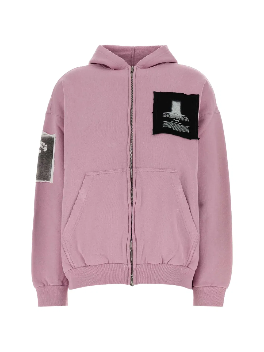 Худи на молнии розовое Balenciaga, розовый