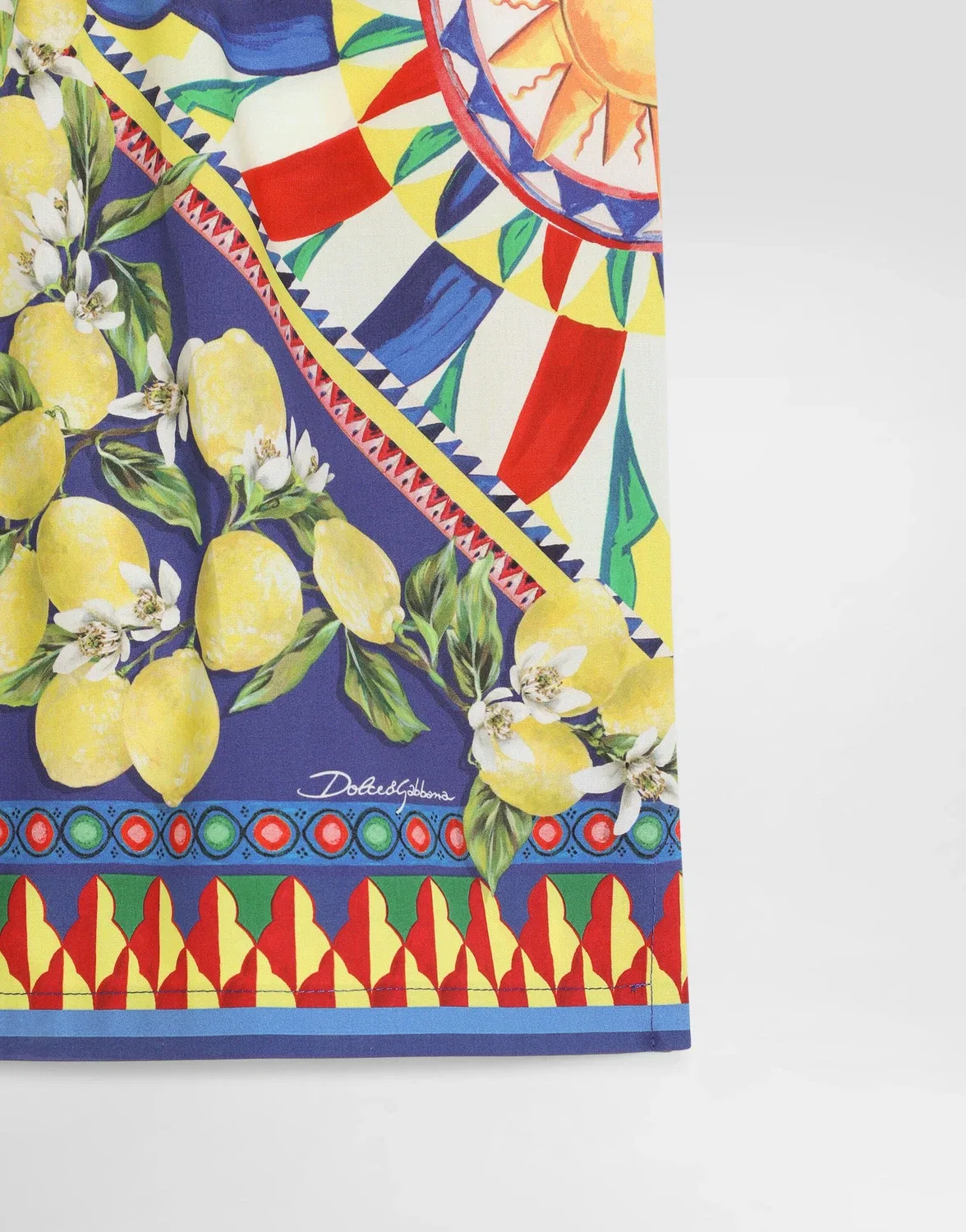 Бермуды из поплина с принтом Carretto Dolce & Gabbana, бежевый — фото 4