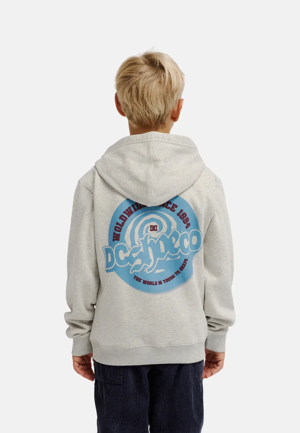 Одежда Jungen 8-16|верхний слой - толстовка Dc Shoes, Sfrh Light Heather Grey — фото 2