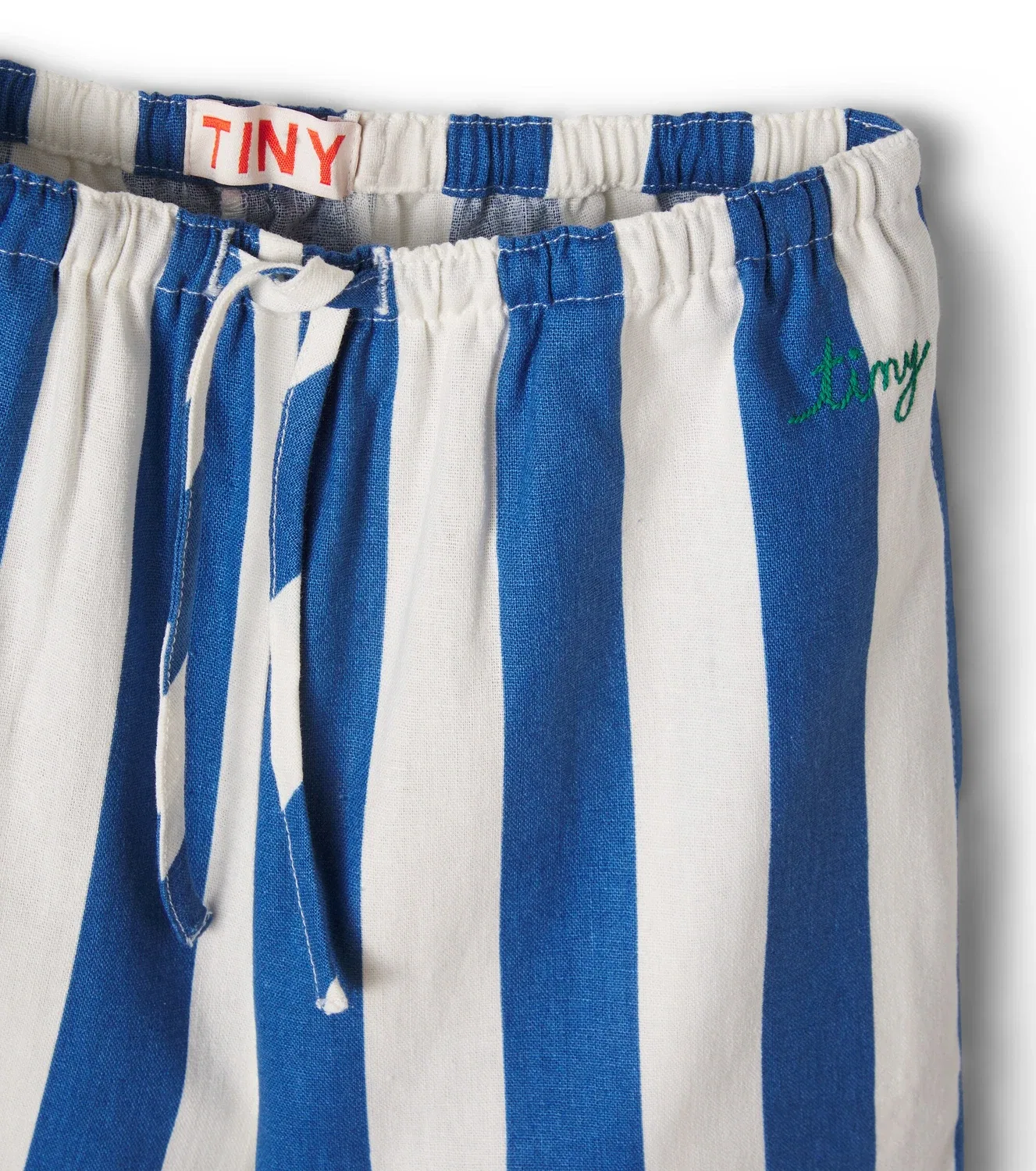Брюки широкие из льна и хлопка Tinycottons, Light Navy — фото 3
