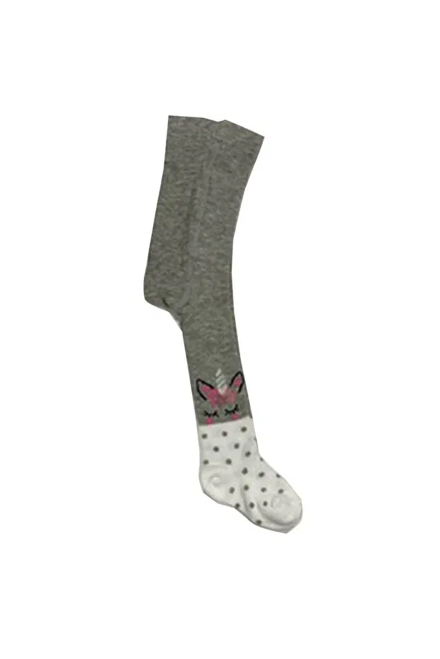Детские колготки для девочек с принтом Unicorn patterned baby girl and children's pantyhose Pink Bunny Gift For Your Baby, Gray