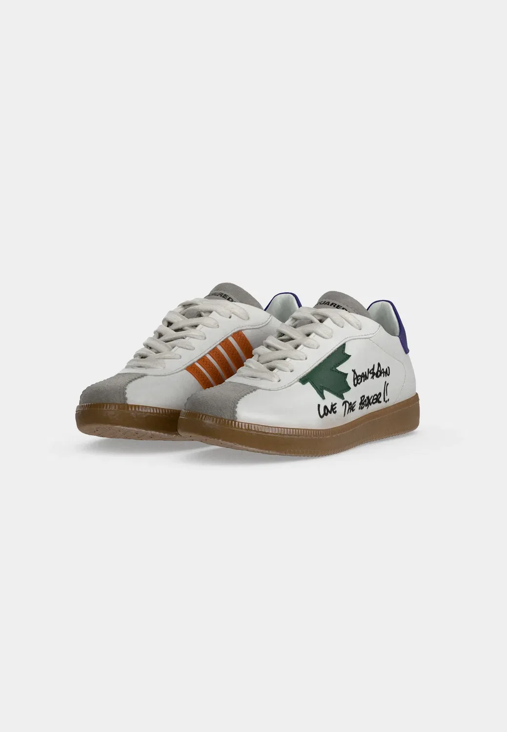 Унисекс - кроссовки Dsquared2, White/Grey/Orange/Violet/Green/Black — фото 3