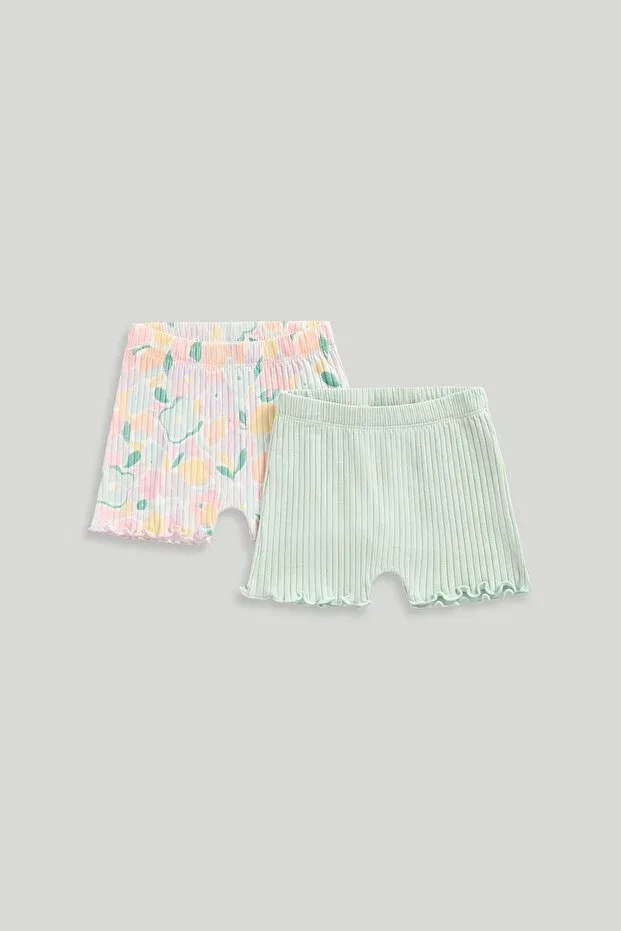 Детские шорты для девочек с цветочным принтом Mothercare, Green