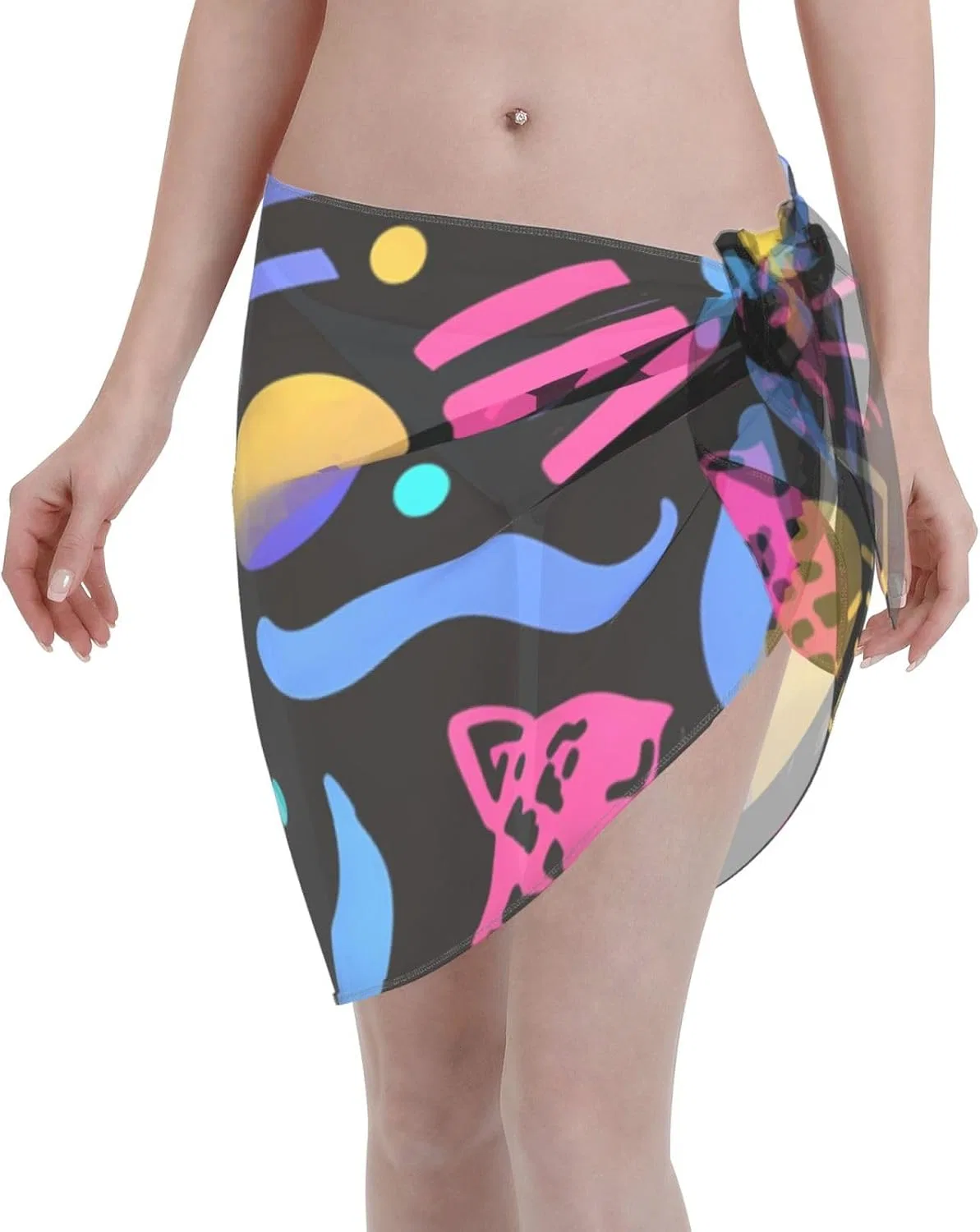 Женский пляжный саронг с клетчатым принтом, Polyester, 90s Vintage 16