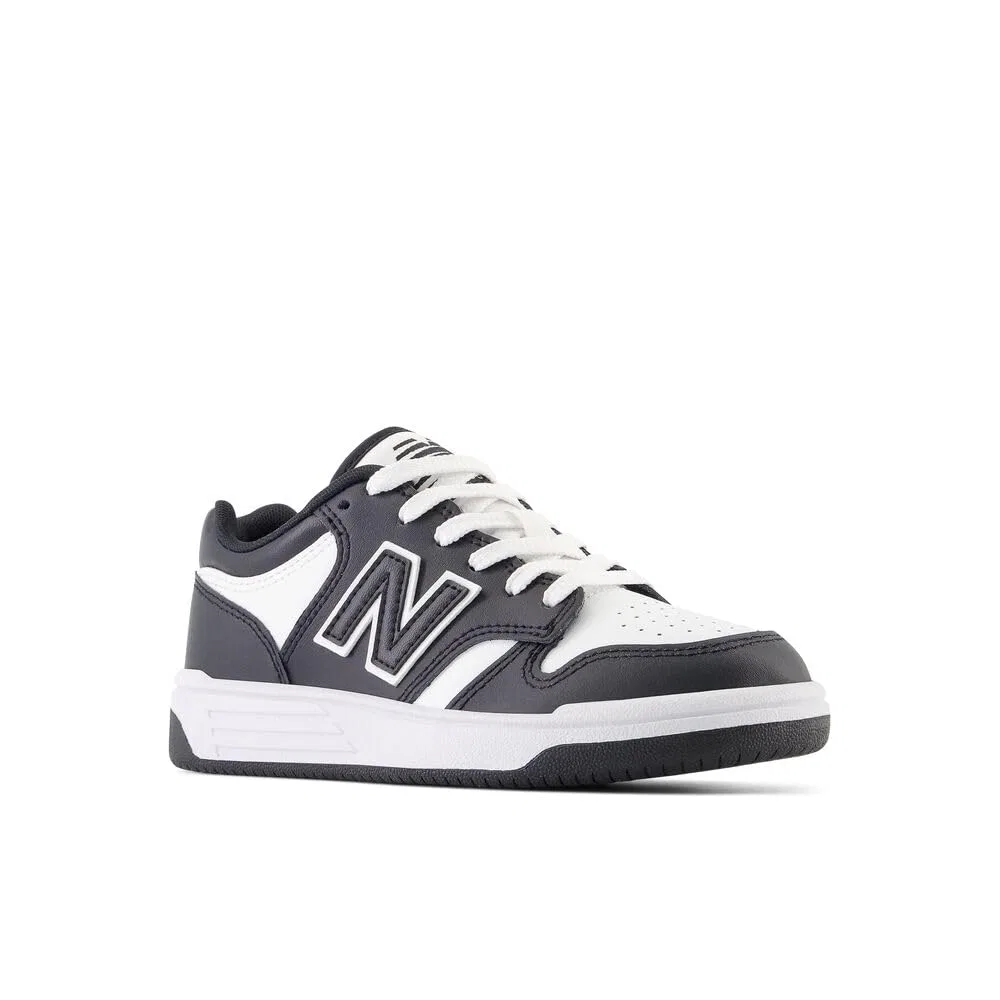 Детские кроссовки для мальчиков спортивные New Balance 480, Black White — фото 4