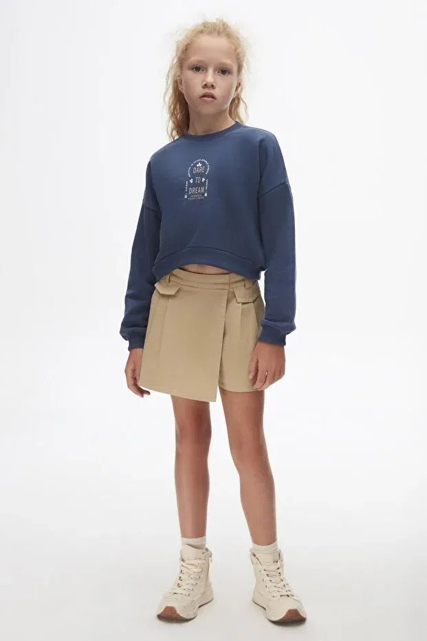Детские свитшот для девочек с длинным рукавом Nk Kids, Navy Blue
