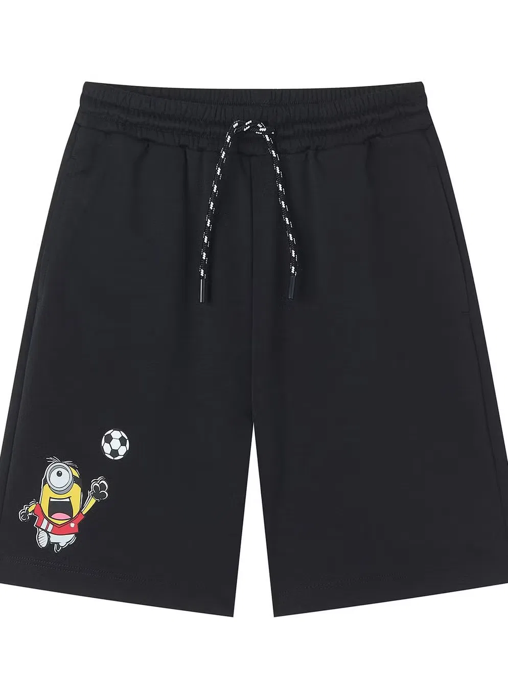 Шорты свободного кроя с принтом Minions World Cup, Giordano, черный — фото 3