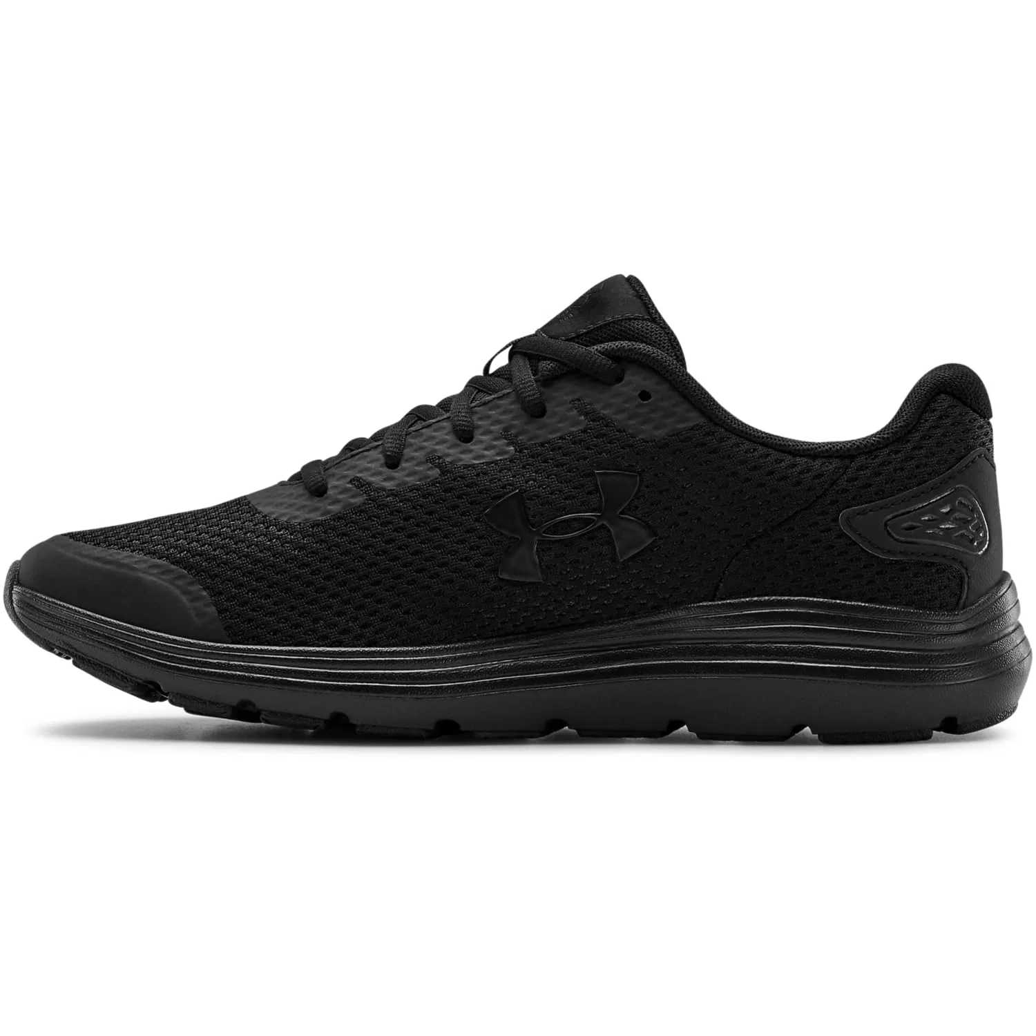 Детские беговые кроссовки для мальчиков с сетчатым верхом Pre School Surge 2 Under Armour, Black — фото 2