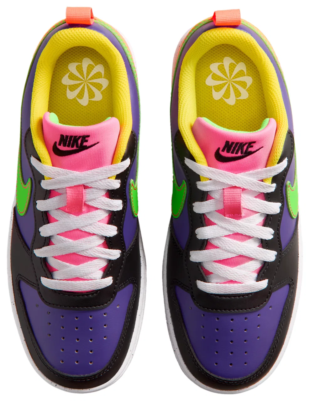 Кроссовки для мальчиков Court Borough Low Recraft Nike, цвет Court Purple/Green Strike/Court Purple — фото 4