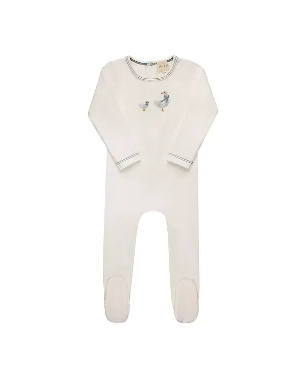 Детский комбинезон с длинным рукавом Cross Stitch Duckling Collection Ely'S & Co., Ivory/Blue