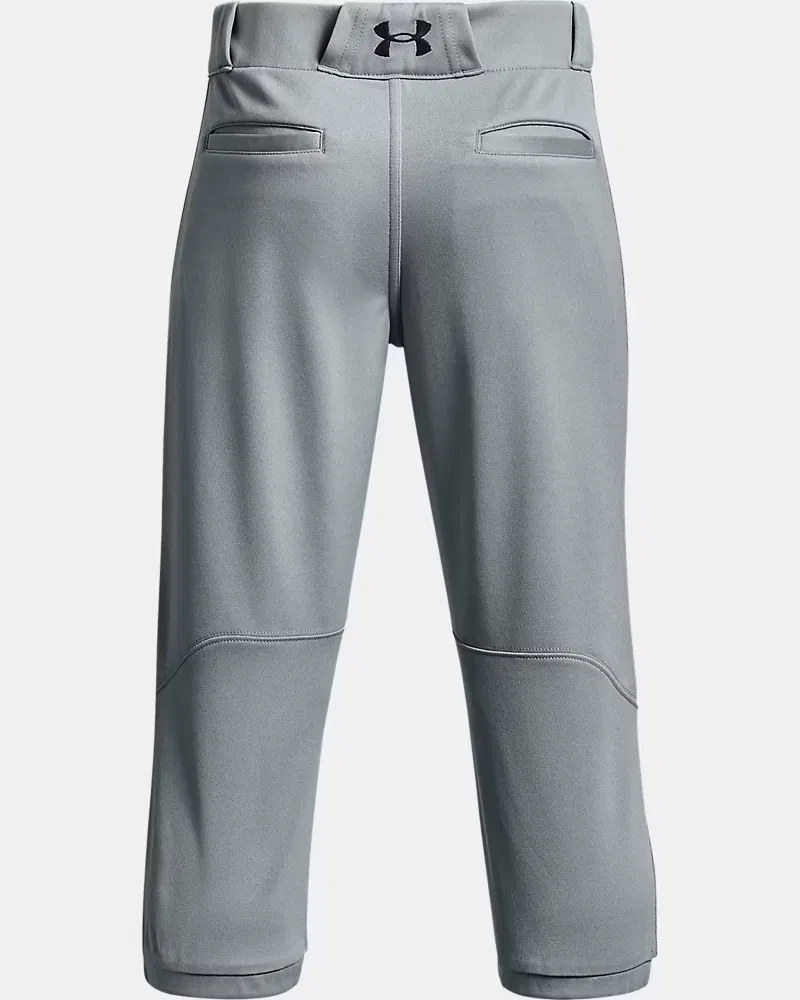 Брюки-бриджи для бейсбола 44 см из влагоотводящей ткани UA Utility Pro UnderArmour, Baseball Gray/Black — фото 2