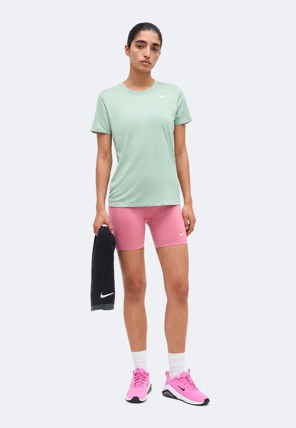 Леггинсы с технологией Dri-fit, Short - leggings Nike Performance peony/white, белый — фото 2