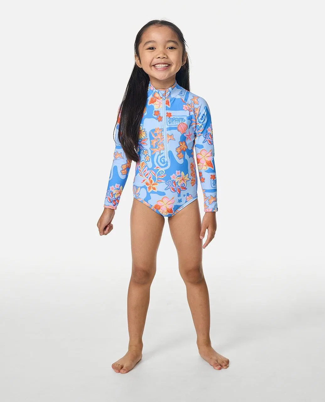 Детский купальник для девочек с длинным рукавом Surf Magic Rip Curl, Himmelblau — фото 3