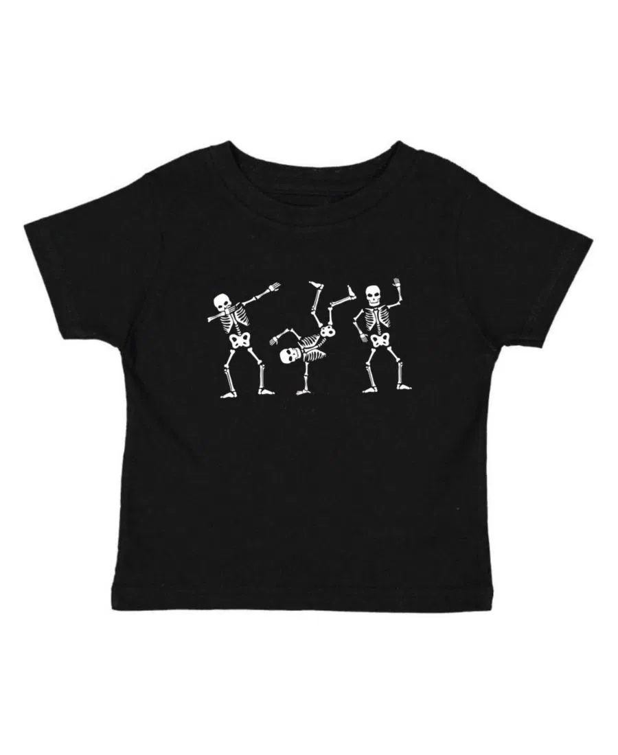 Футболка с длинным рукавом с принтом Silly Skelly Halloween Sweet Wink, Black