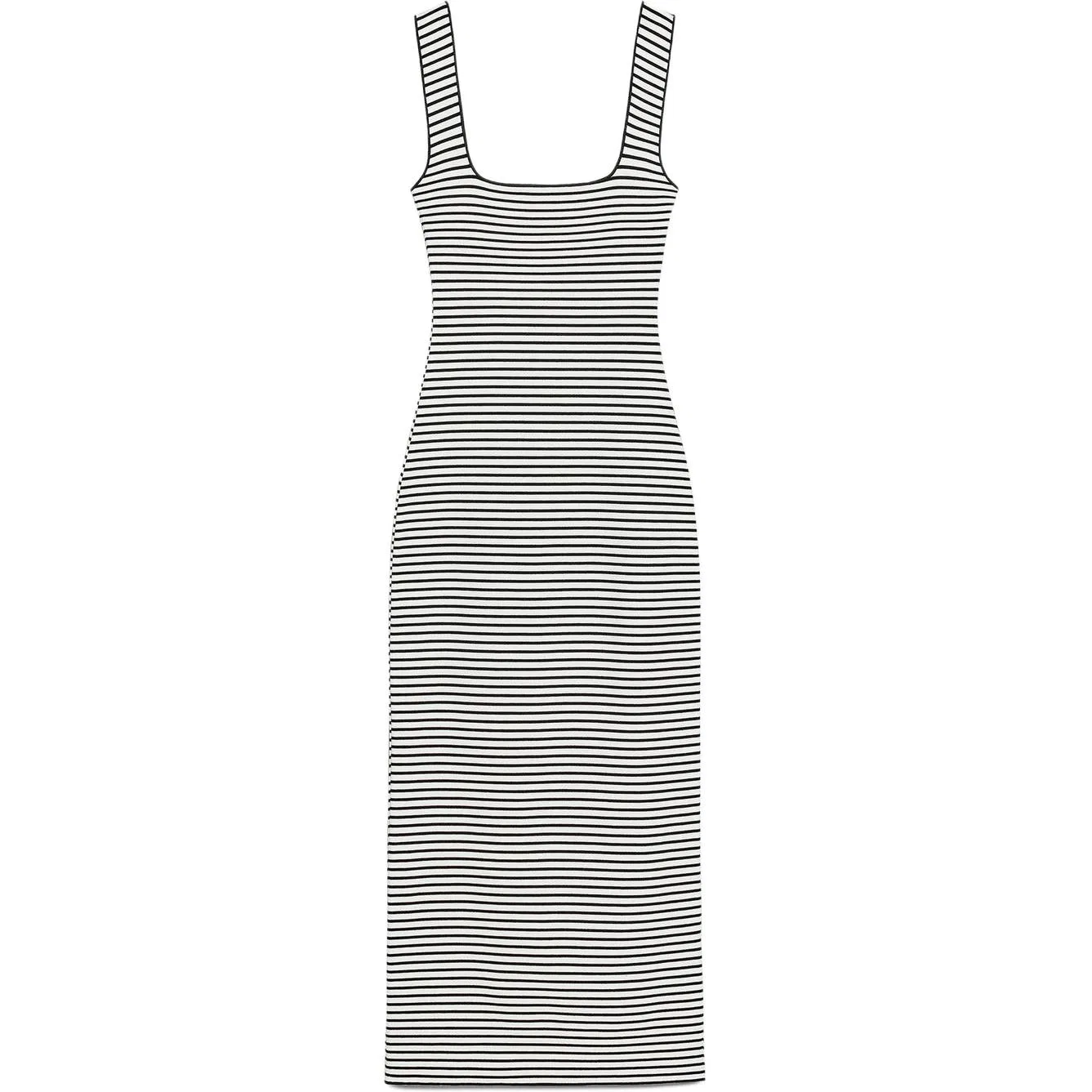 Женское платье без рукавов с принтом в полоску ZARA, Stripes