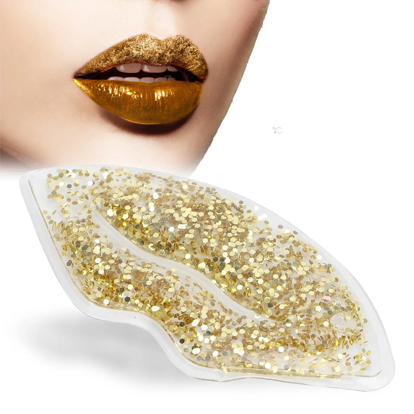 Гелевая маска для губ с горячим и холодным компрессом YUYTE, Gold