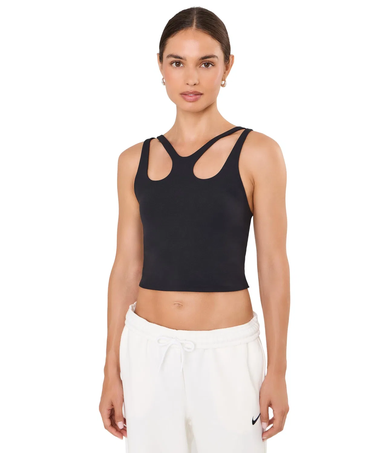 Спортивный бюстгальтер с новым дизайном Dri-FIT Zenvy Tank Novelty Sports Bra Nike, Black/Cool Grey