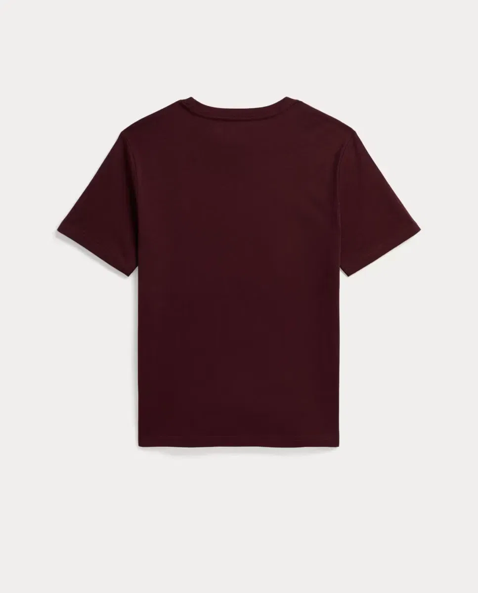 Детская футболка для девочек хлопковая Polo Ralph Lauren, Burdeos — фото 2