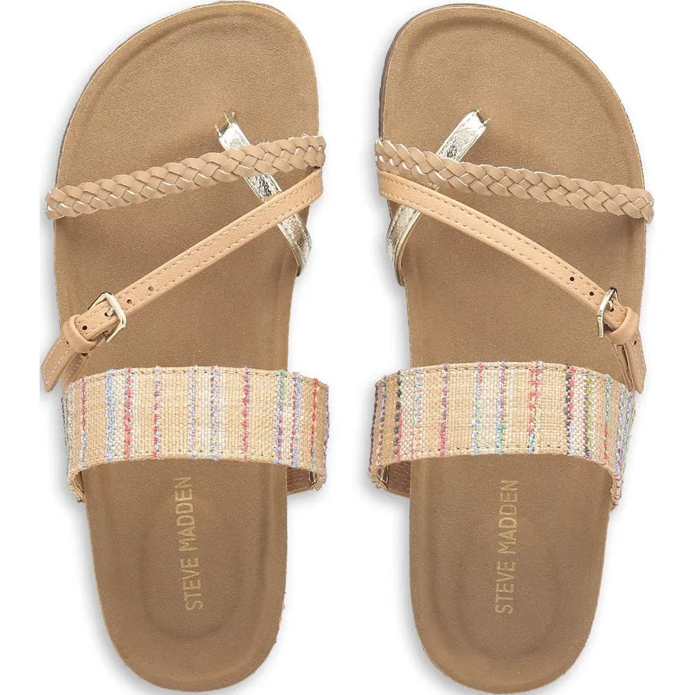 Детские сандалии J-Shirley с анатомической стелькой Steve Madden, Natural Multi — фото 4
