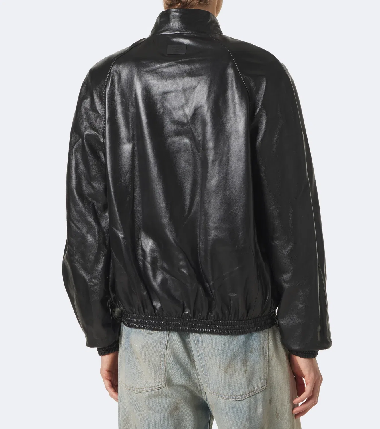 Кожаная куртка с двусторонней молнией Acne Studios, черный — фото 4