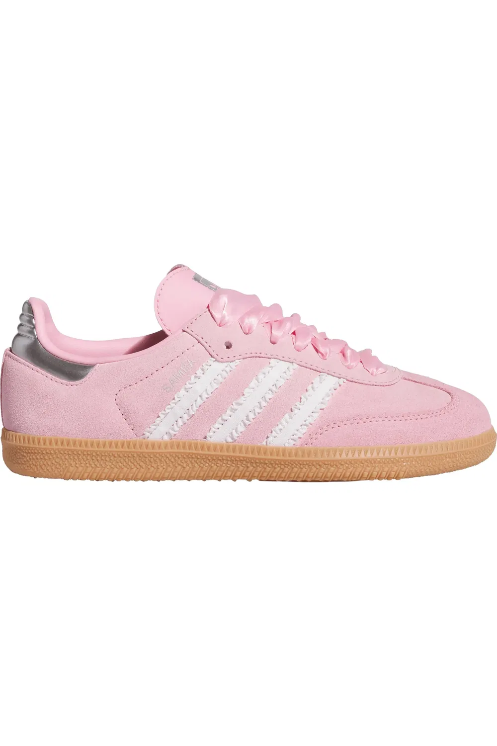 Детские кроссовки для повседневной носки Samba adidas, Light Pink/White/Silver — фото 3