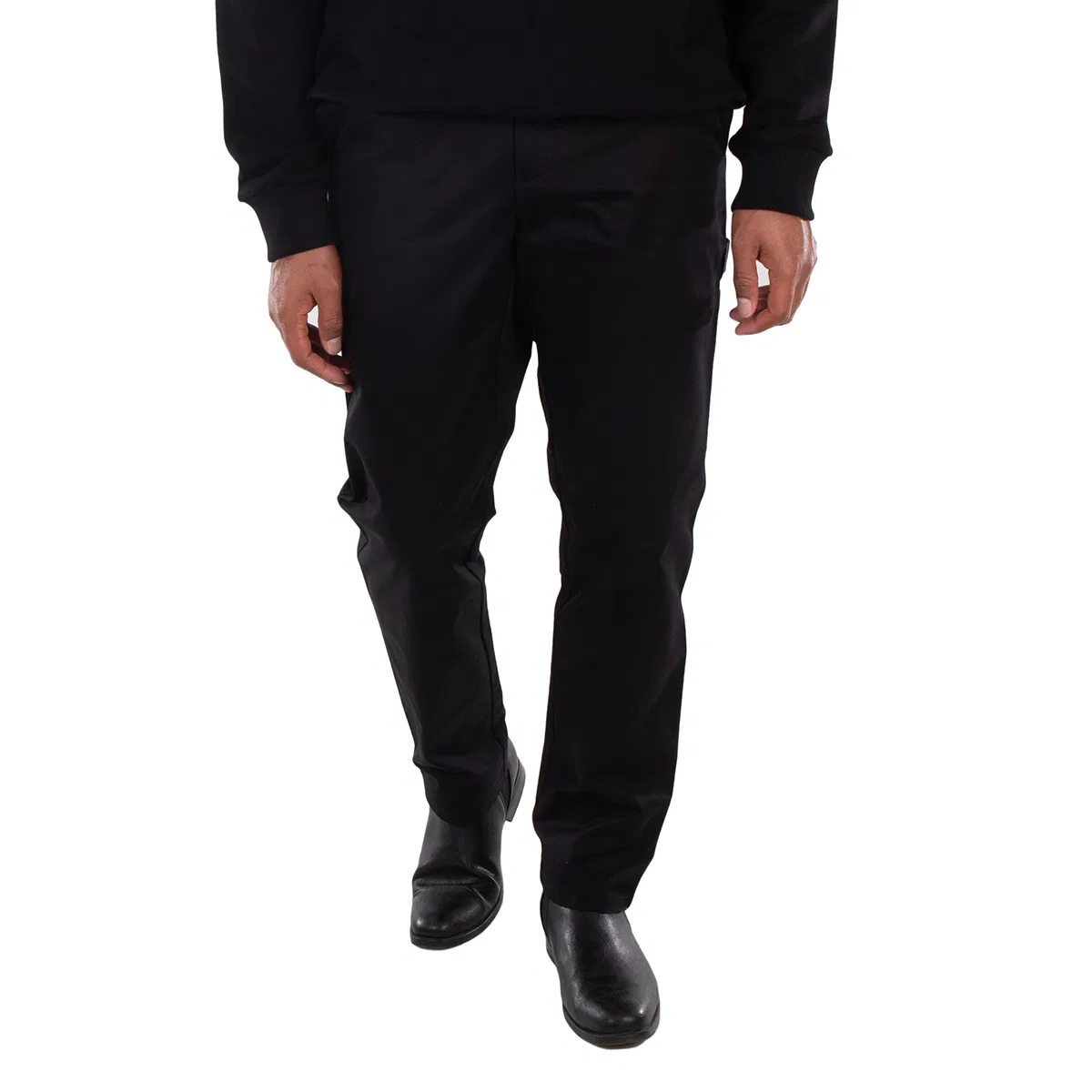 Брюки прямого кроя из хлопка Straight-Leg Cotton Trousers Burberry, Black — фото 2