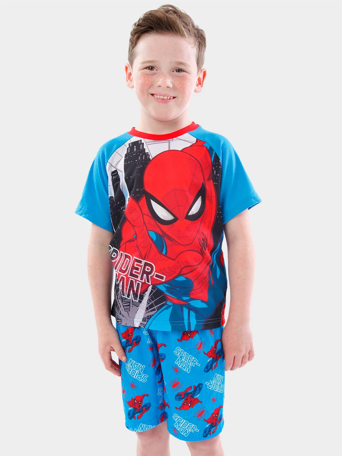 Пижама короткая Spiderman Character, синяя — фото 2