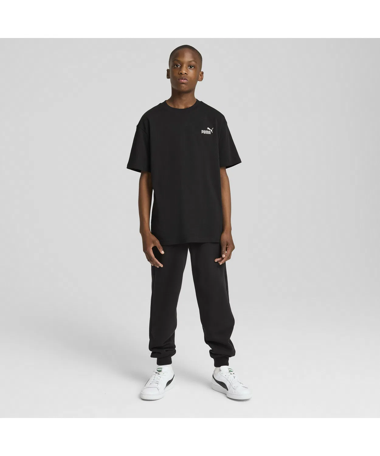 Детские спортивные брюки с принтом ESS No. 1 Logo Sweatpants TR B PUMA, Black — фото 4