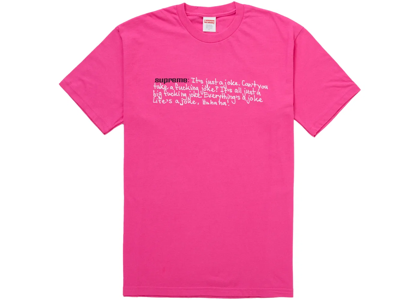 Мужская футболка с принтом Supreme Tee, Fuchsia