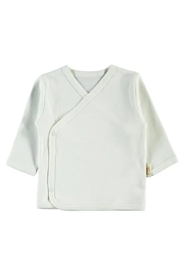 Детское боди с длинным рукавом Organic cotton inner outer bodysuit Civil Baby, Ecru — фото 2