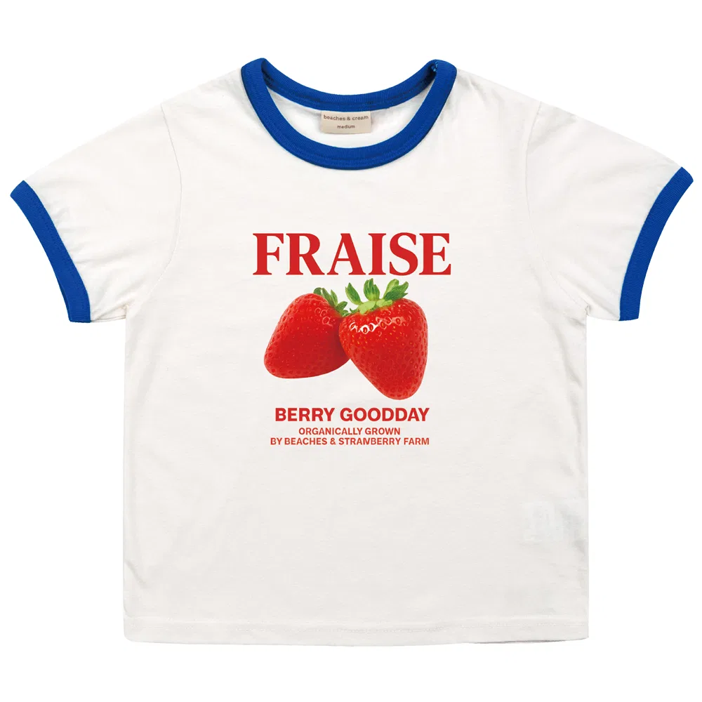 Детская футболка с принтом Berry Ringer BEACHESAND CREAM KIDS, Blue
