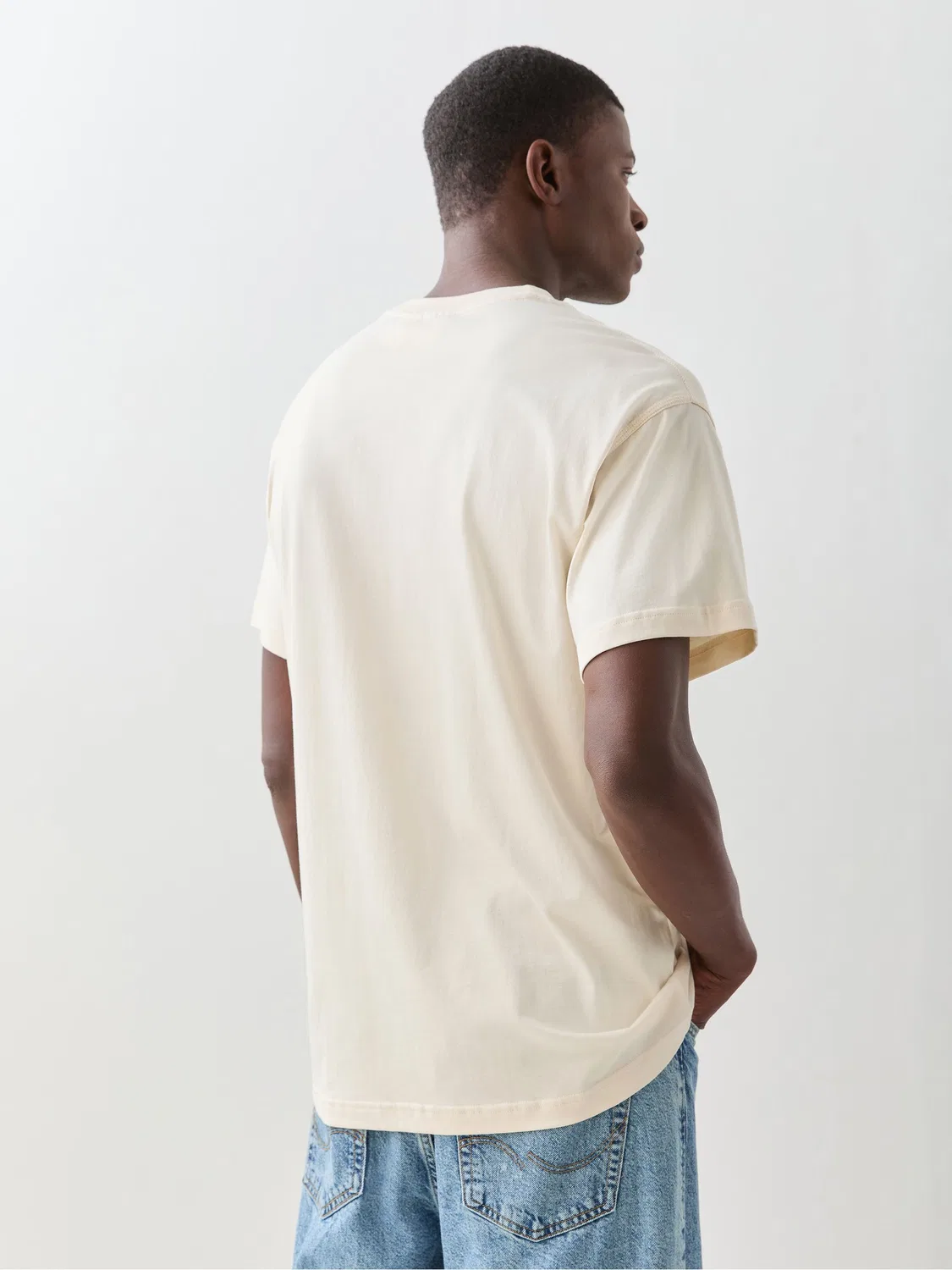 Футболка Oversized Trefoil Essentials, adidas Originals, кремовый — фото 3