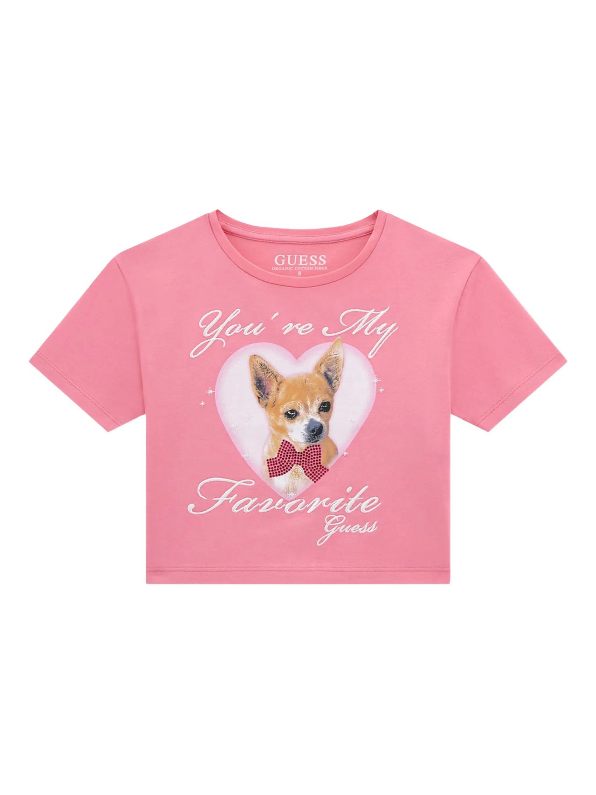 

Футболка с принтом Guess Kids, розовый
