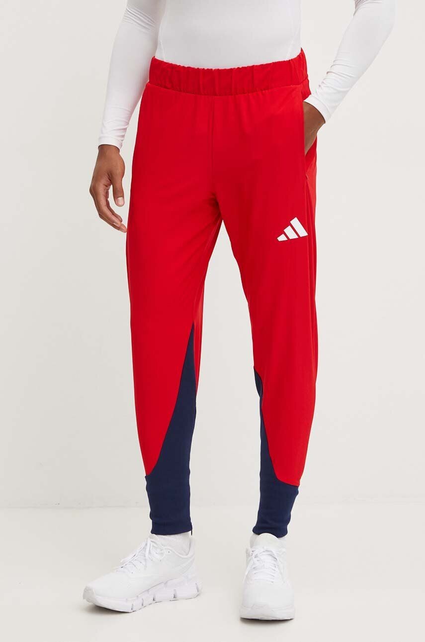 Олимпийские тренировочные брюки adidas Performance, красный — фото 2