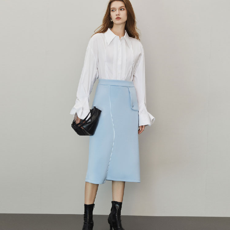 

Женская повседневная длинная юбка ELLE, светло-синий