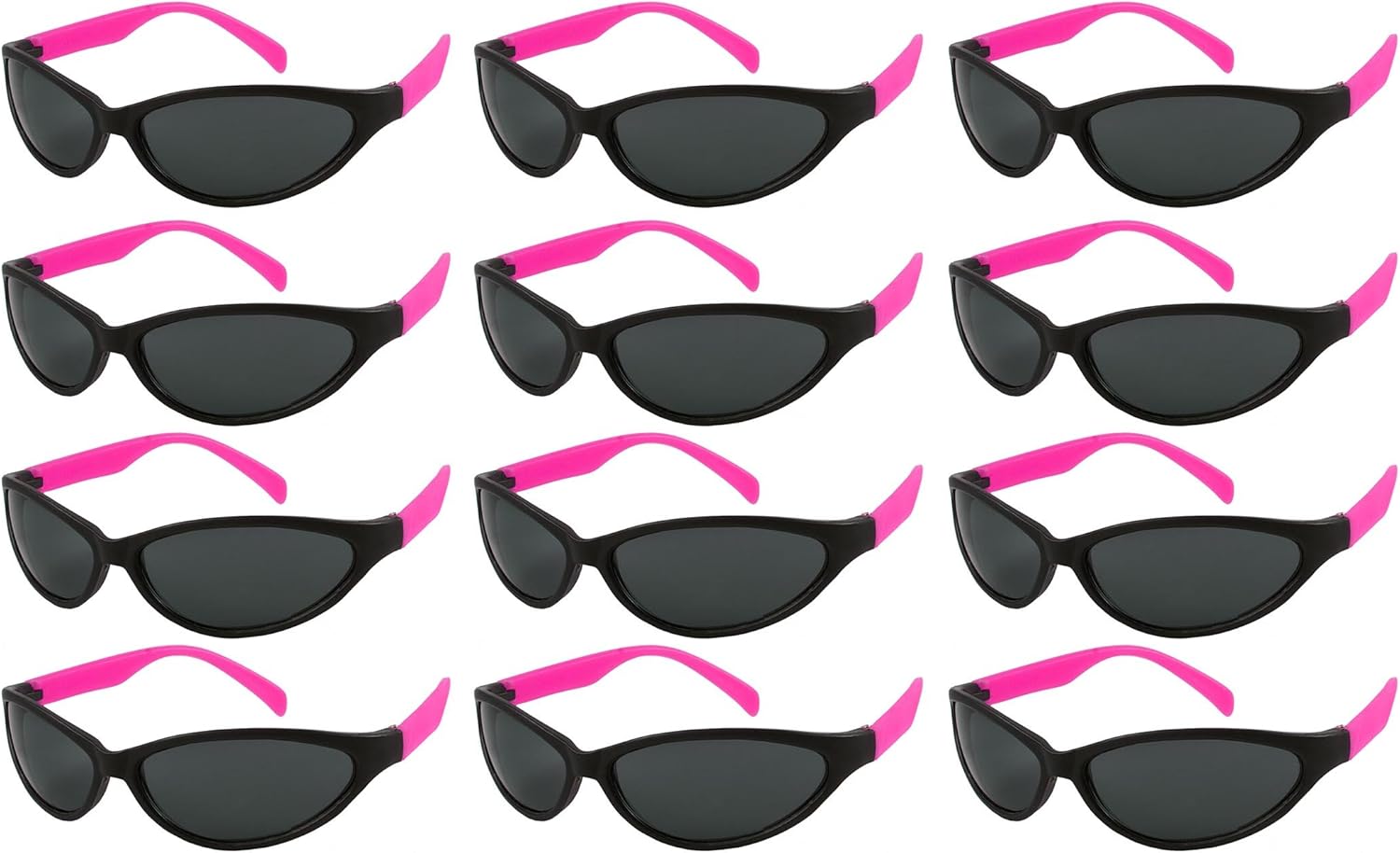 

EDGEIWEAR Набор из 12 неоновых солнцезащитных очков для детей или взрослых, спортивные сувениры для вечеринок, сертифицированы по стандарту CPSIA, не содержат свинца (Pb) 5460R/9446R, Adult: Pink