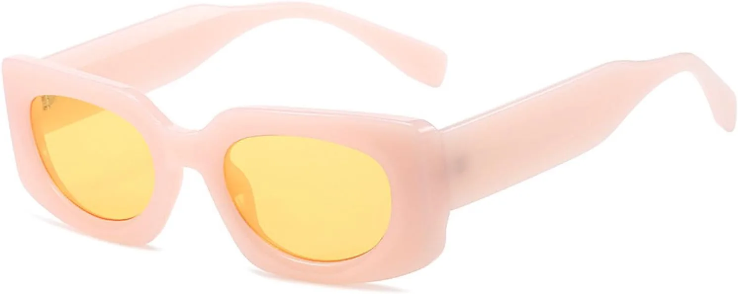 

Модные солнцезащитные очки Jelly Color для женщин, ретро-стиль, прозрачные линзы с градиентом Ocean, солнцезащитные очки UV400 для мужчин VVTWSSW, Jelly Pink Yellow