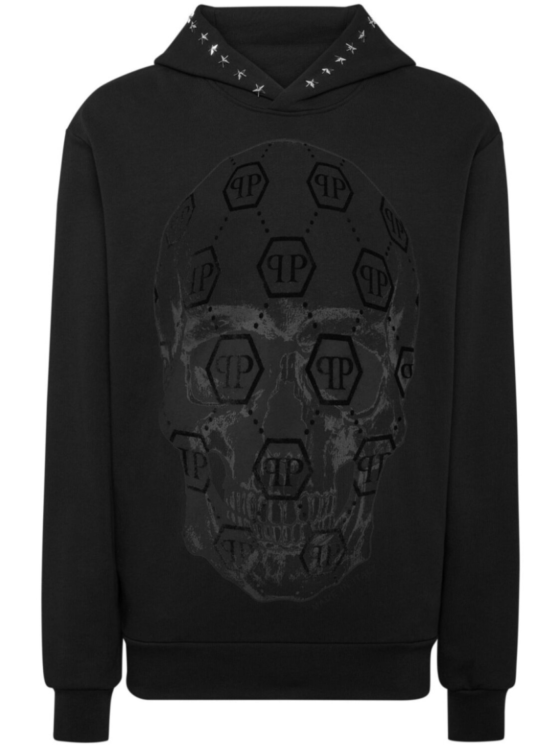 

Philipp Plein толстовка с капюшоном и принтом черепа, черный