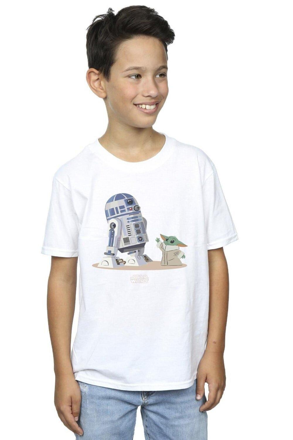 

Футболка «Мандалорец R2D2 и Грогу» Star Wars, белый