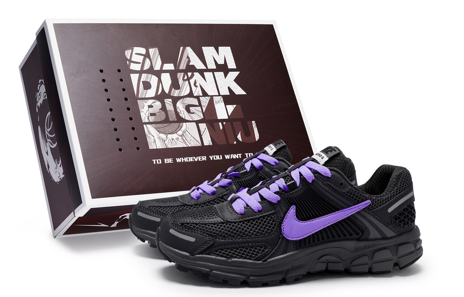 

Кроссовки Air Zoom Vomero 5 унисекс с низким верхом фиолетовые/черные Nike