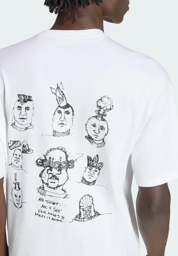 Футболка с принтом Peter Moore Tee Adidas Originals, белый — фото 4
