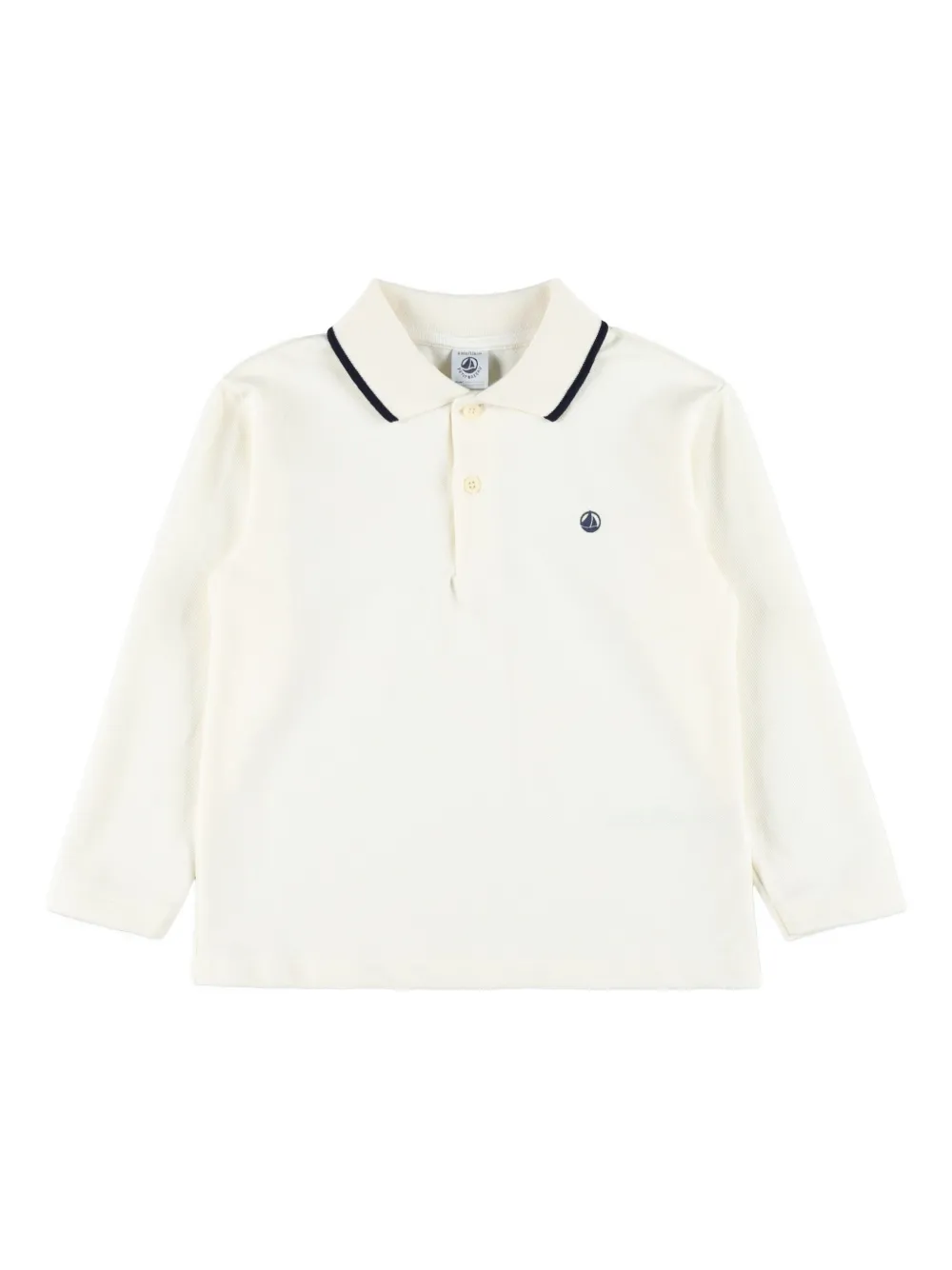 

Поло с длинными рукавами Petit Bateau, белый