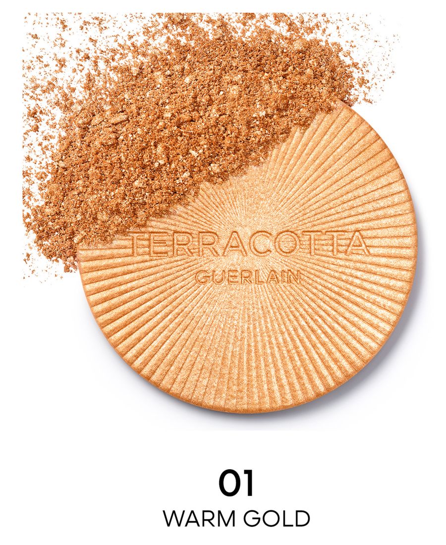 Терракотовая пудра-хайлайтер Luminizer GUERLAIN, 01 золото — фото 2