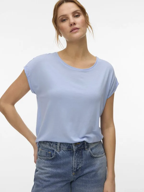 

Простая базовая футболка ava Vero Moda, Brunnera Blue, Синий, Простая базовая футболка ava Vero Moda, Brunnera Blue