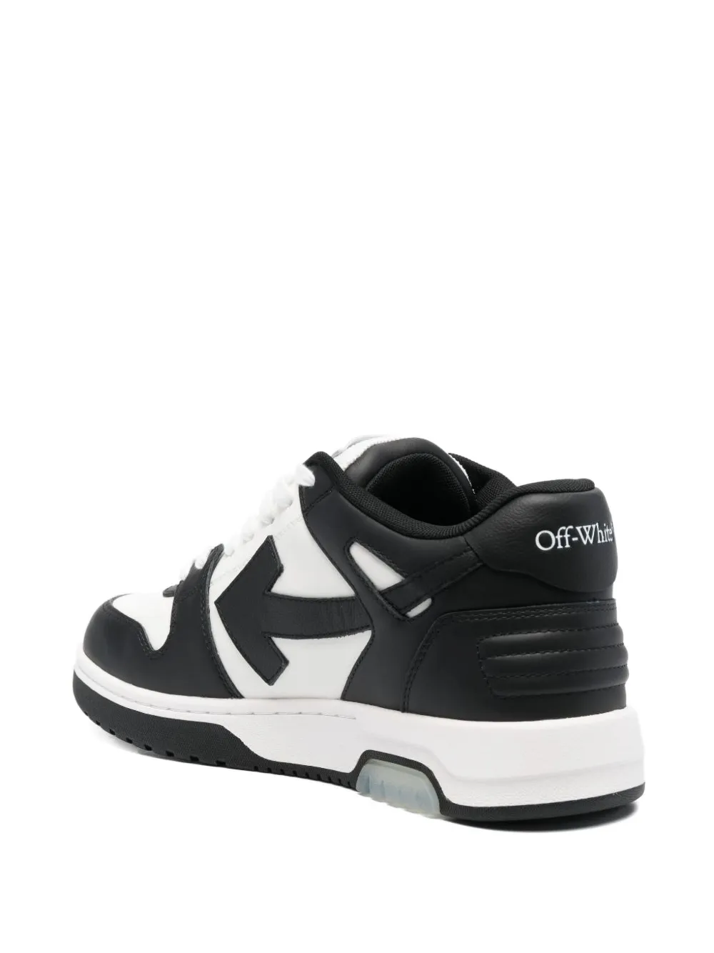 Низкие кожаные кеды Out Of Office со стрелками OFF-WHITE, черный — фото 4