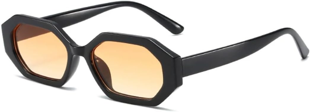 

Солнцезащитные очки для мужчин и женщин - защита UV400 - маленькая оправа, линзы с градиентным переходом цвета "чайное масло" для занятий спортом на открытом воздухе и вождения DSVIGF, Black Orange